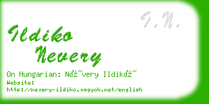 ildiko nevery business card